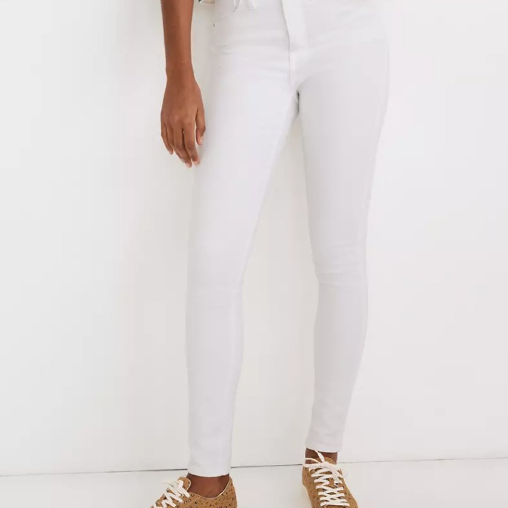 Madewell 10” High-Rise Skinny Jeans, White Size 28